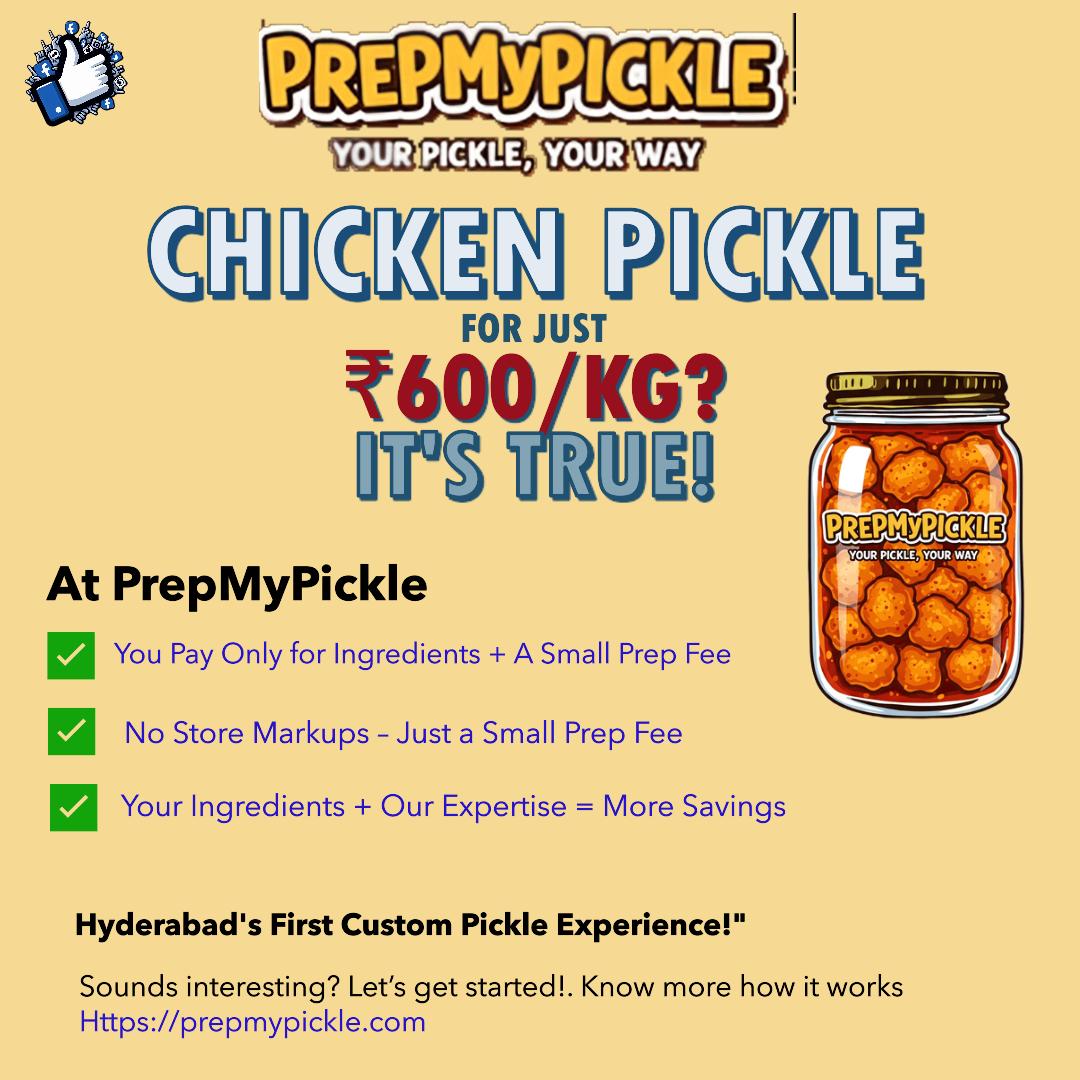 Craving Chicken Pickle in Hyderabad? Get 1KG Under ₹600 Without Compromising on Taste!
